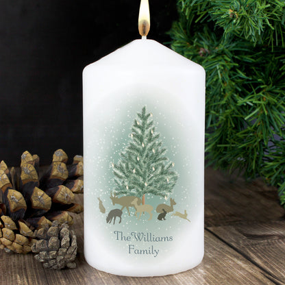 Personalised A Winter's Night Pillar Candle from Heartfelt Gifts