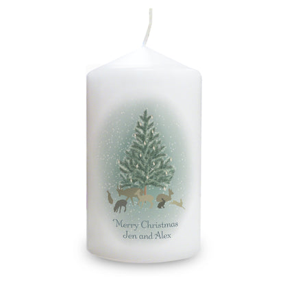 Personalised A Winter's Night Pillar Candle - image 2