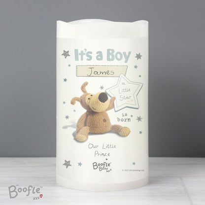 Personalised Boofle It's a Boy Nightlight LED Candle from Heartfelt Gifts