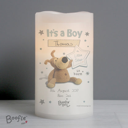 Personalised Boofle It's a Boy Nightlight LED Candle - image 3