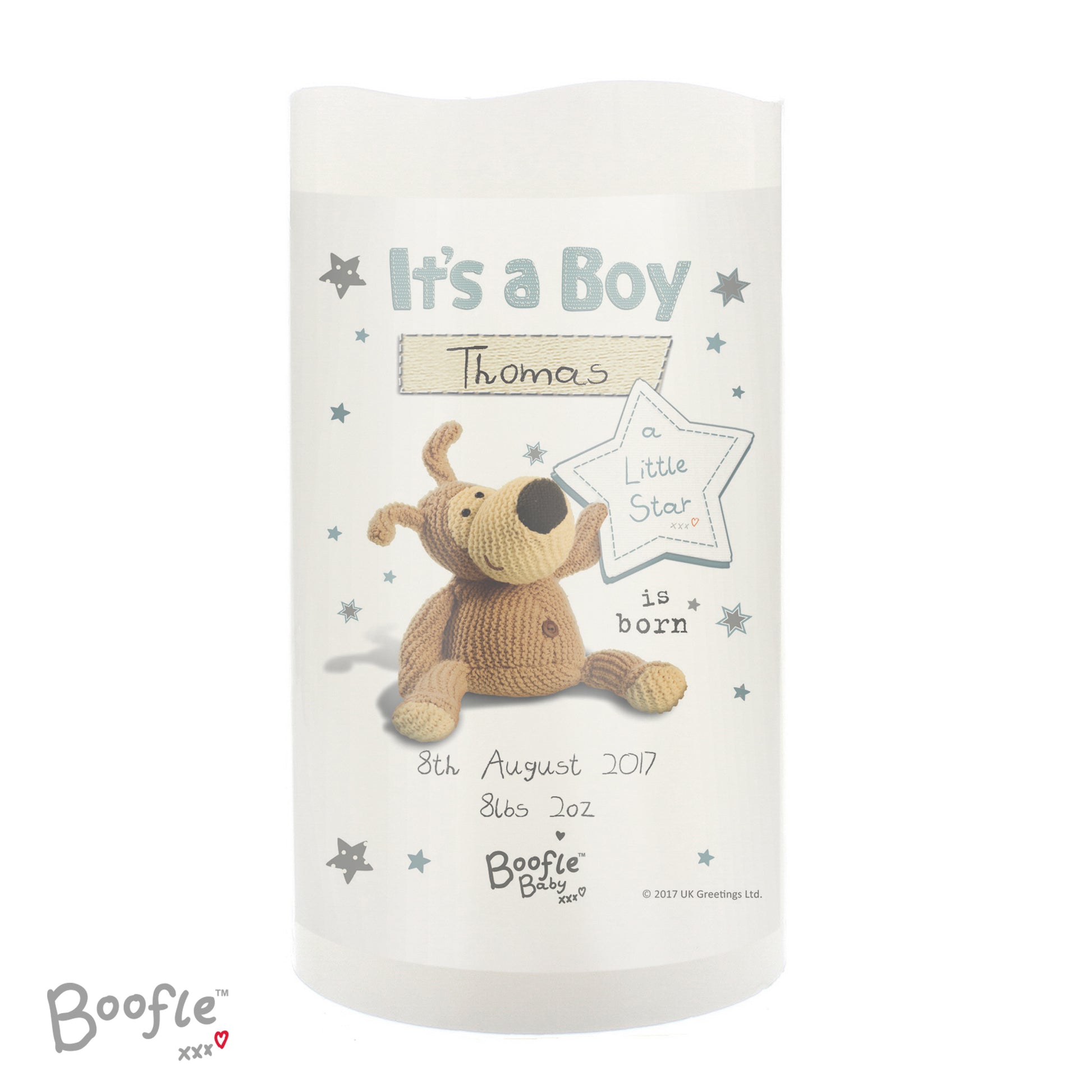 Personalised Boofle It's a Boy Nightlight LED Candle - image 4