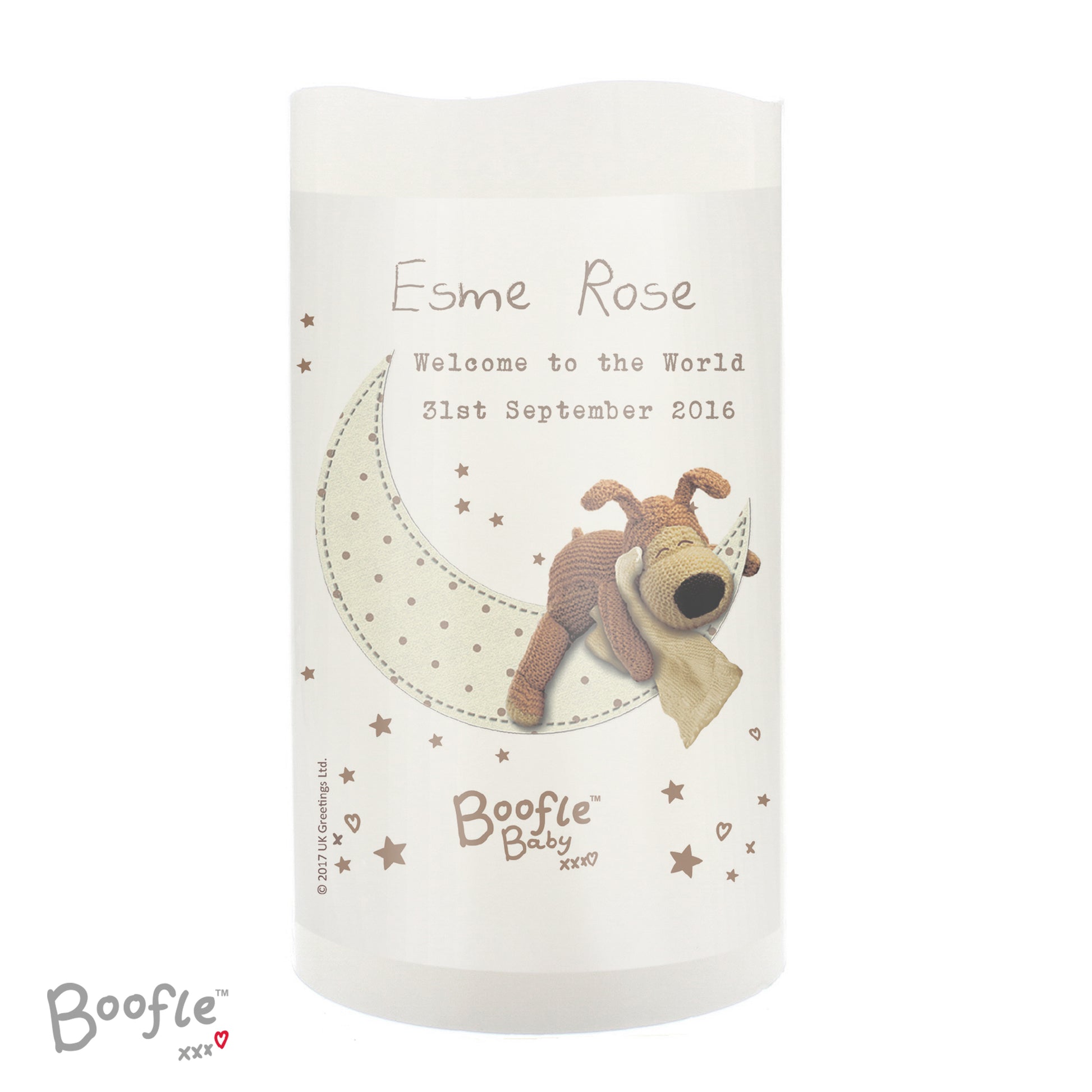 Personalised Boofle Baby Nightlight LED Candle - image 5