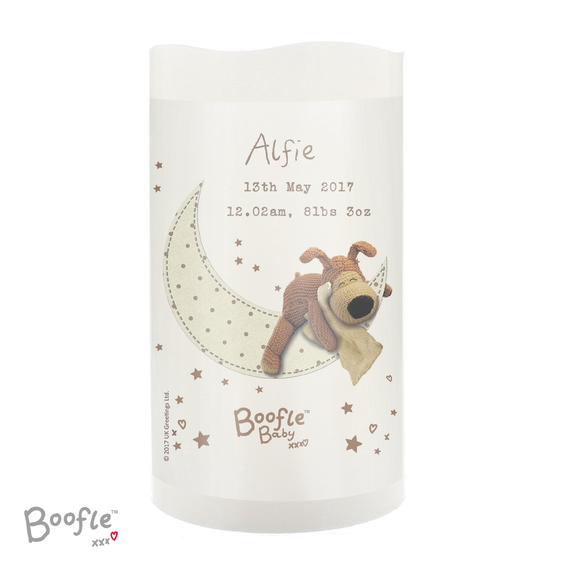 Personalised Boofle Baby Nightlight LED Candle - image 6