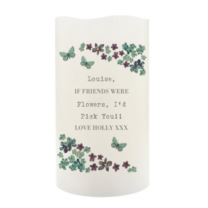 Personalised Forget Me Not LED Candle - image 2