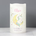 Personalised Baby Unicorn Nightlight LED Candle from Heartfelt Gifts
