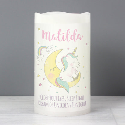 Personalised Baby Unicorn Nightlight LED Candle - image 4