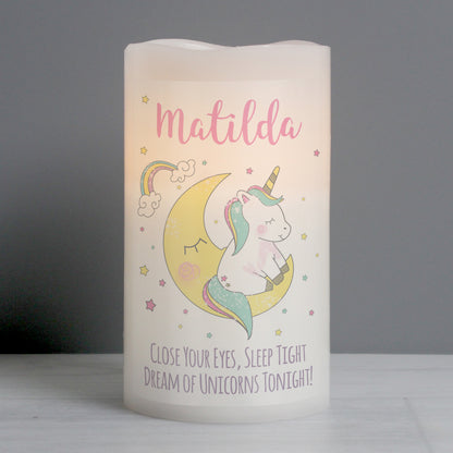 Personalised Baby Unicorn Nightlight LED Candle - image 5