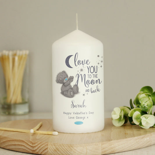Personalised Me to You 'Love You to the Moon and Back' Pillar Candle from Heartfelt Gifts