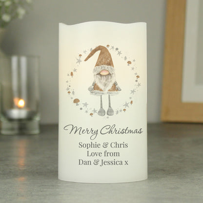 Personalised Christmas Gonk LED Candle - image 4