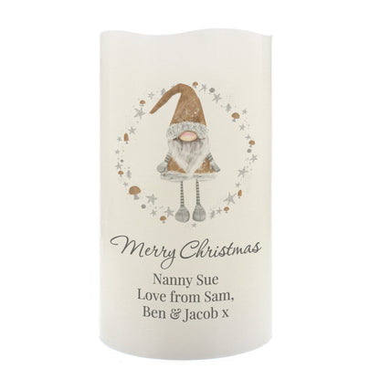 Personalised Christmas Gonk LED Candle - image 5