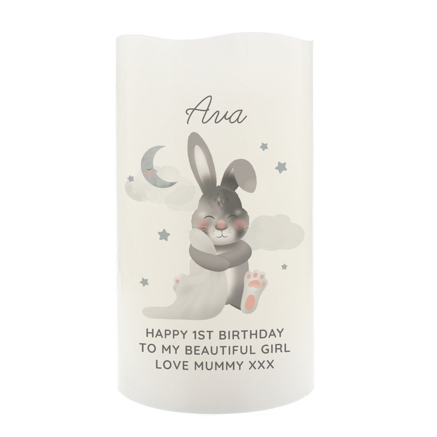 Personalised Baby Bunny LED Candle - image 2