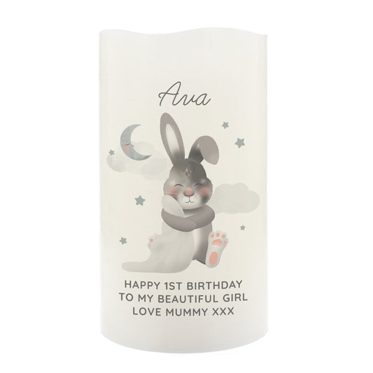 Personalised Baby Bunny LED Candle - image 2