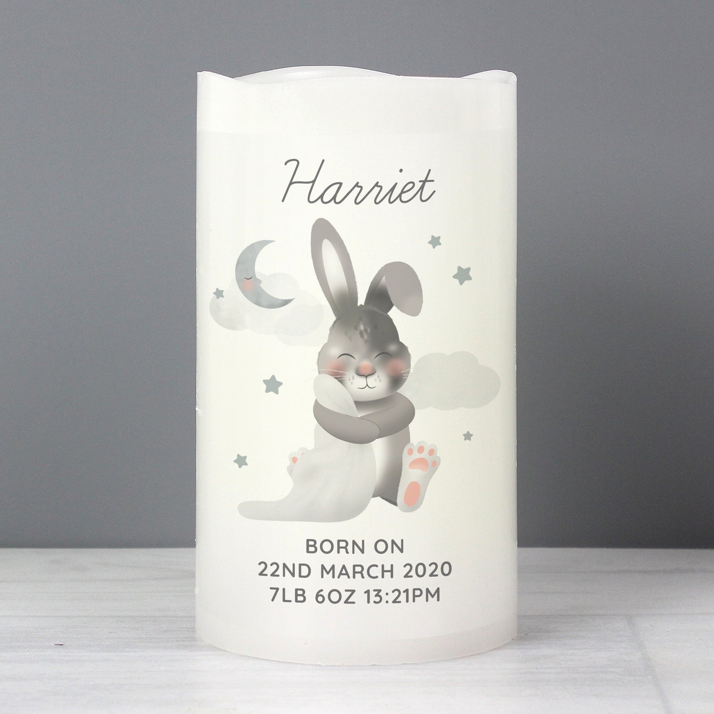 Personalised Baby Bunny LED Candle - image 3