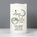 Personalised Baby To The Moon and Back LED Candle from Heartfelt Gifts