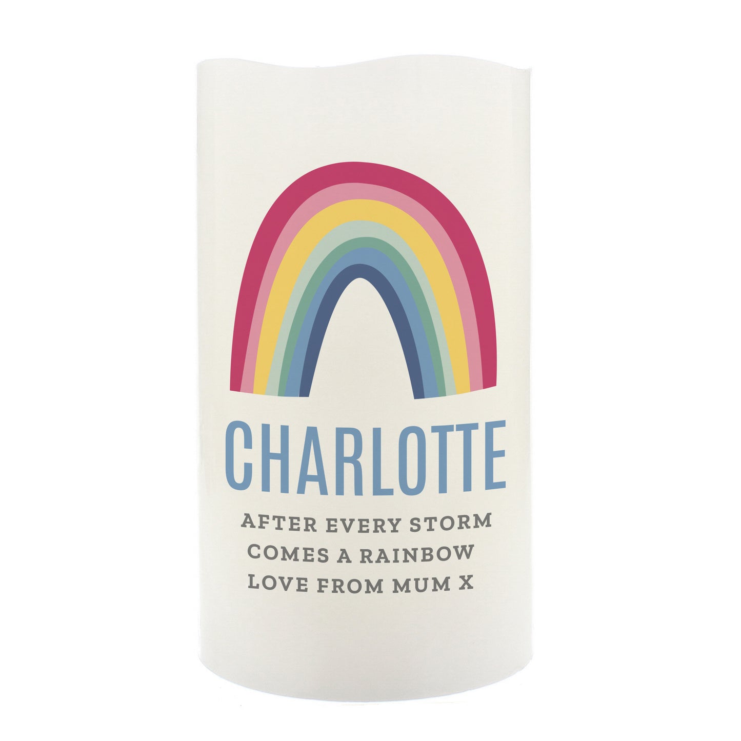 Personalised Rainbow LED Candle - image 2