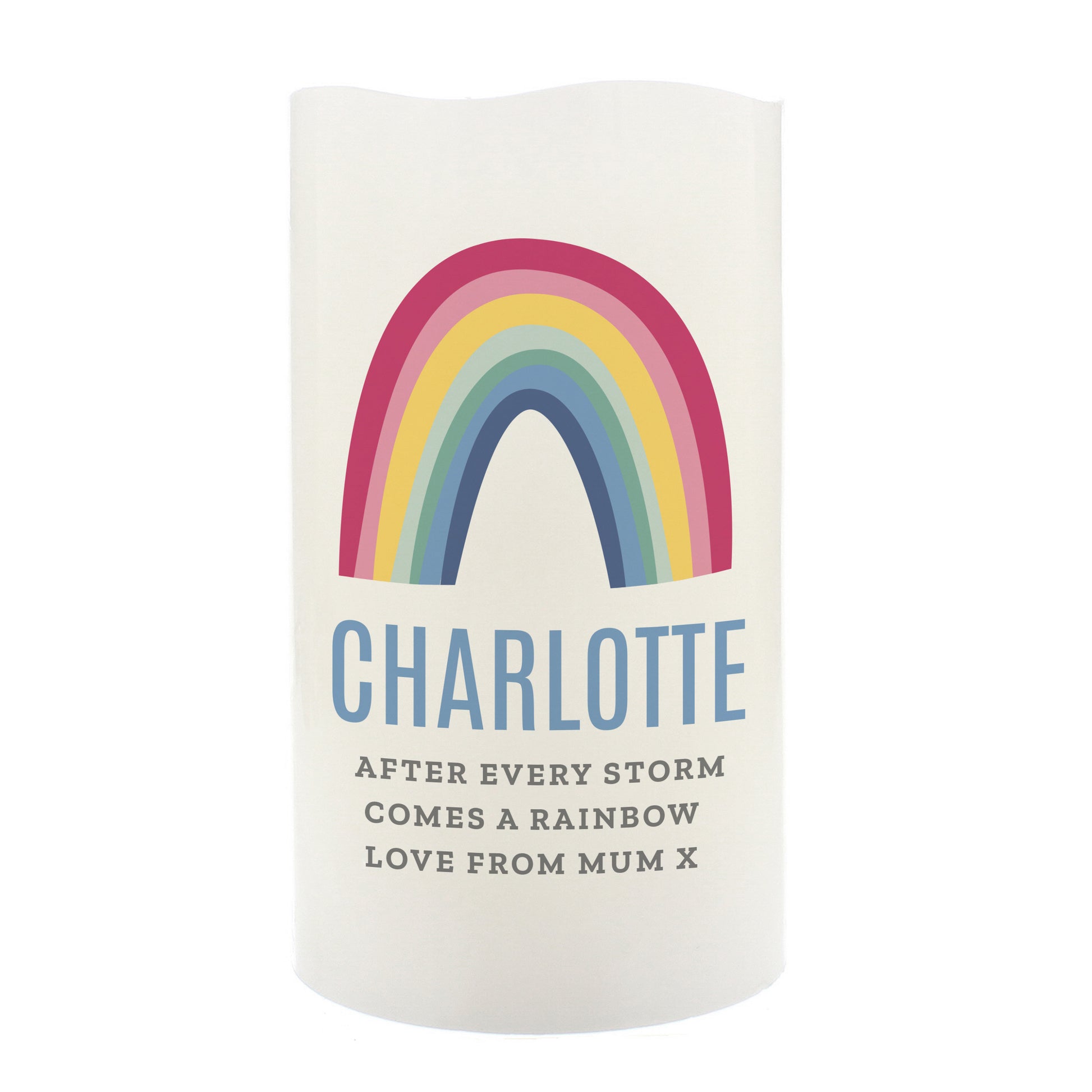 Personalised Rainbow LED Candle - image 2
