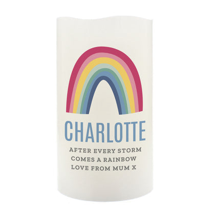 Personalised Rainbow LED Candle - image 2