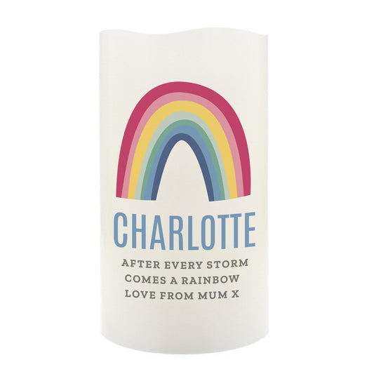 Personalised Rainbow LED Candle - image 2