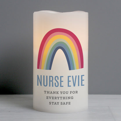 Personalised Rainbow LED Candle - image 3