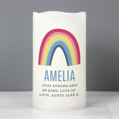 Personalised Rainbow LED Candle - image 4