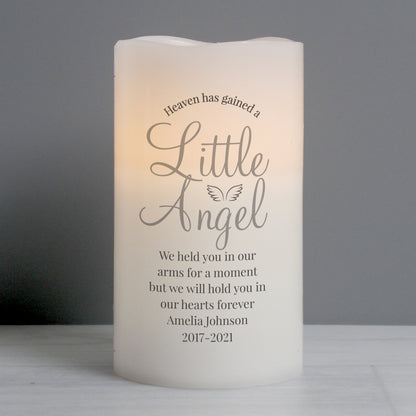 Personalised Little Angel LED Candle from Heartfelt Gifts