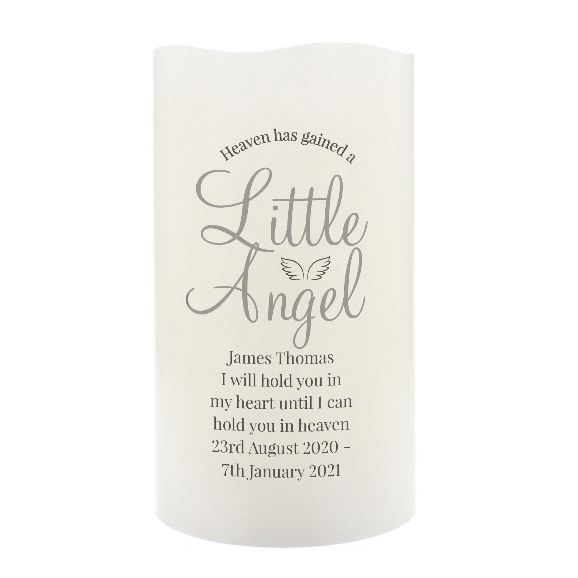 Personalised Little Angel LED Candle - image 2