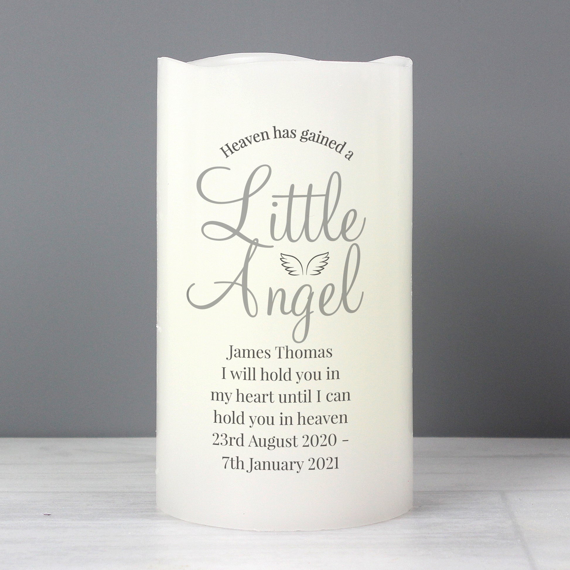 Personalised Little Angel LED Candle - image 3