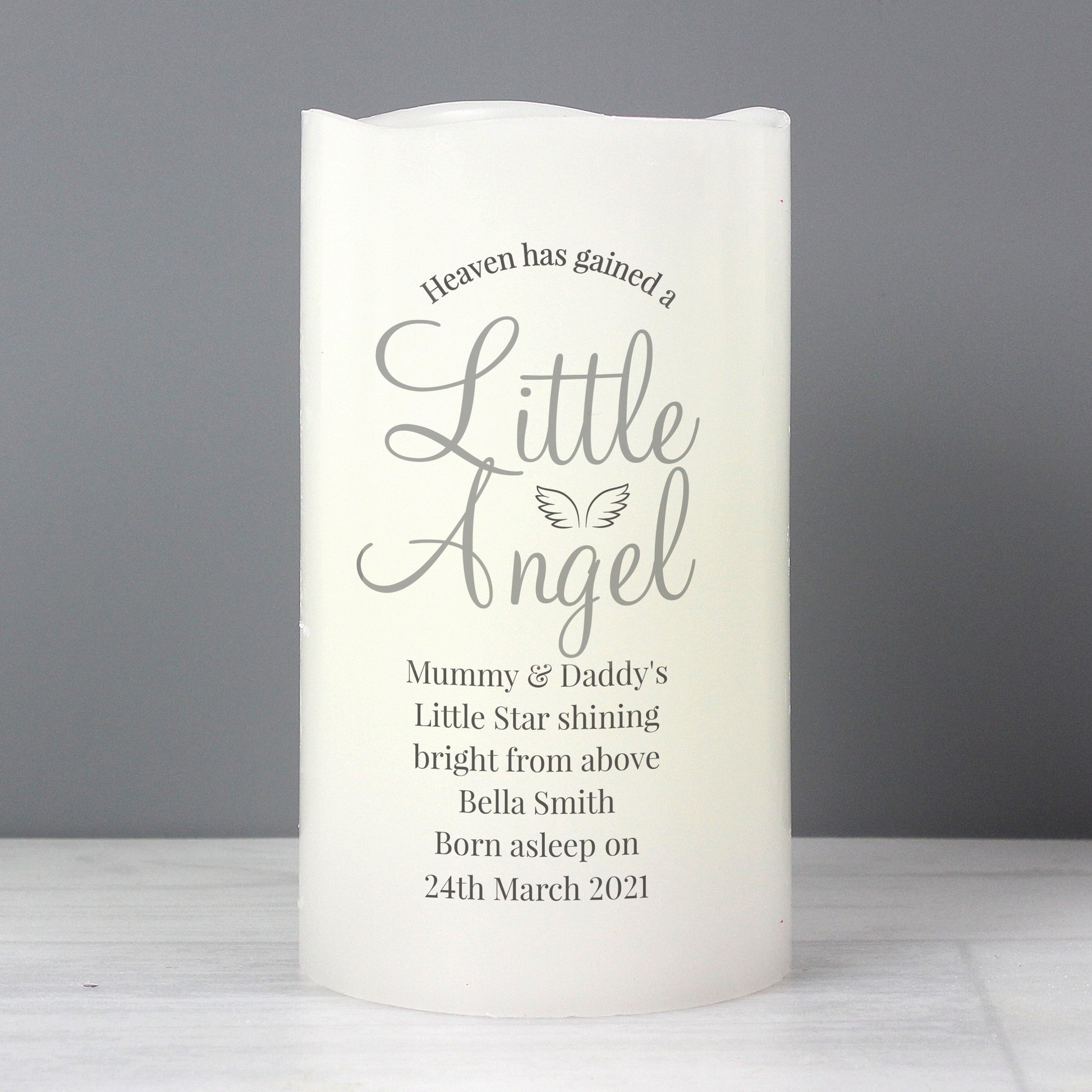 Personalised Little Angel LED Candle - image 4
