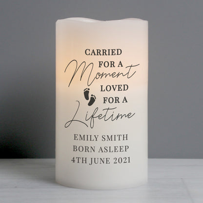 Personalised Carried For A Moment Led Candle from Heartfelt Gifts