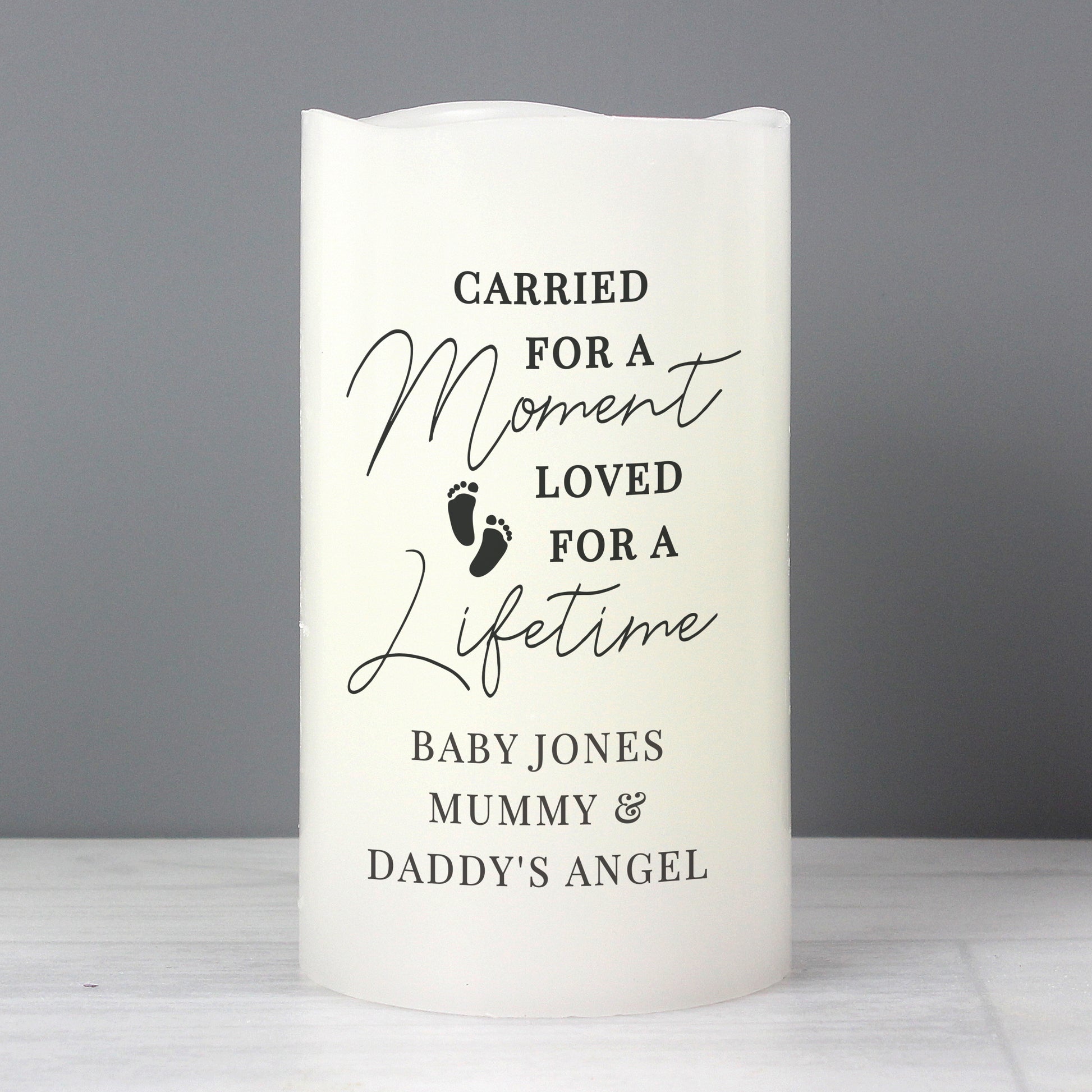 Personalised Carried For A Moment Led Candle - image 3