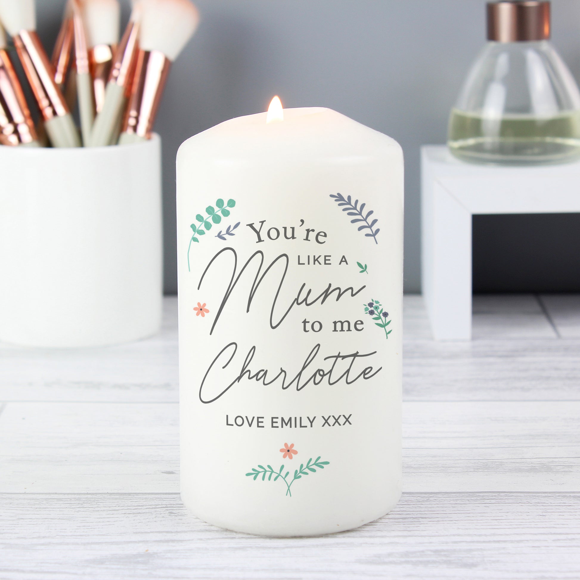 Personalised You're Like A Mum To Me Pillar Candle from Heartfelt Gifts