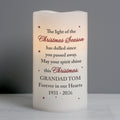 Personalised Christmas Season Memorial LED Candle from Heartfelt Gifts