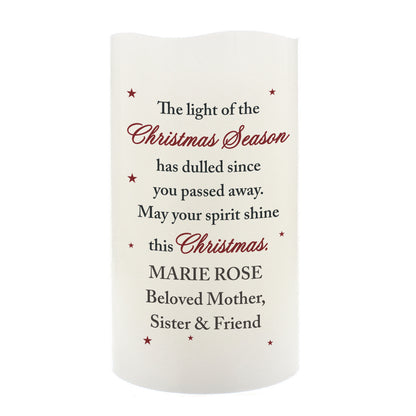 Personalised Christmas Season Memorial LED Candle - image 4