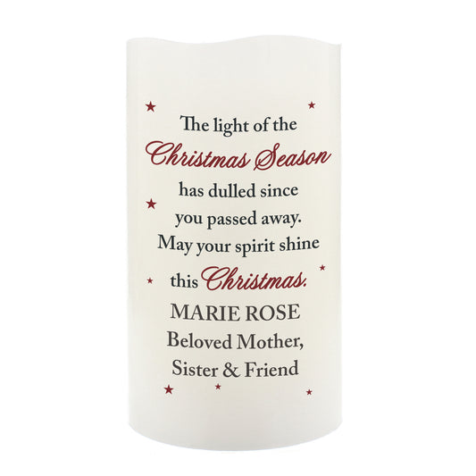 Personalised Christmas Season Memorial LED Candle - image 4