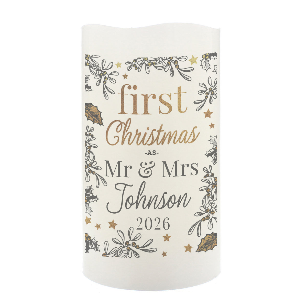 Personalised First Christmas LED Candle - image 5