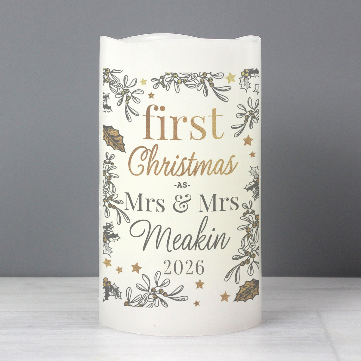 Personalised First Christmas LED Candle - image 6