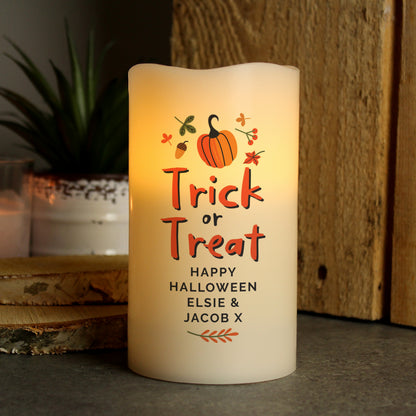 Personalised Trick or Treat LED Candle - image 4