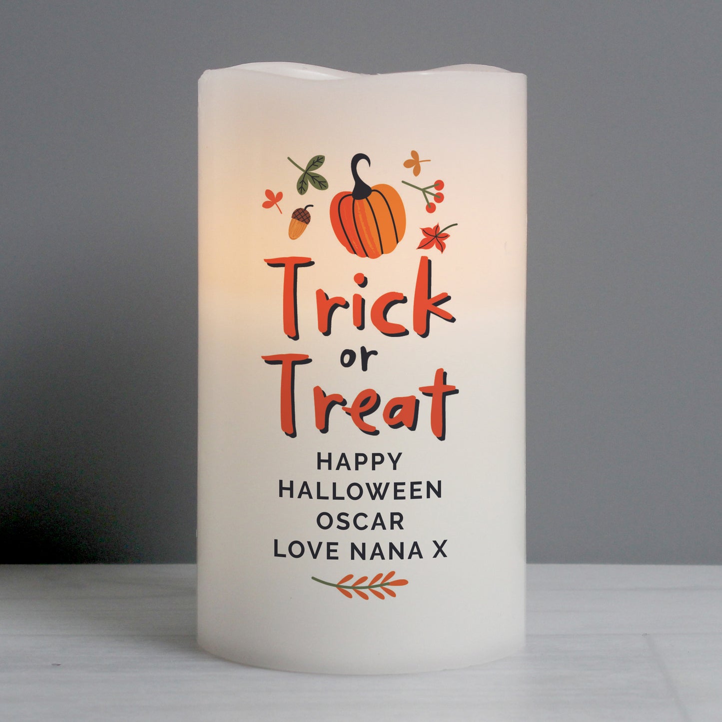 Personalised Trick or Treat LED Candle - image 6