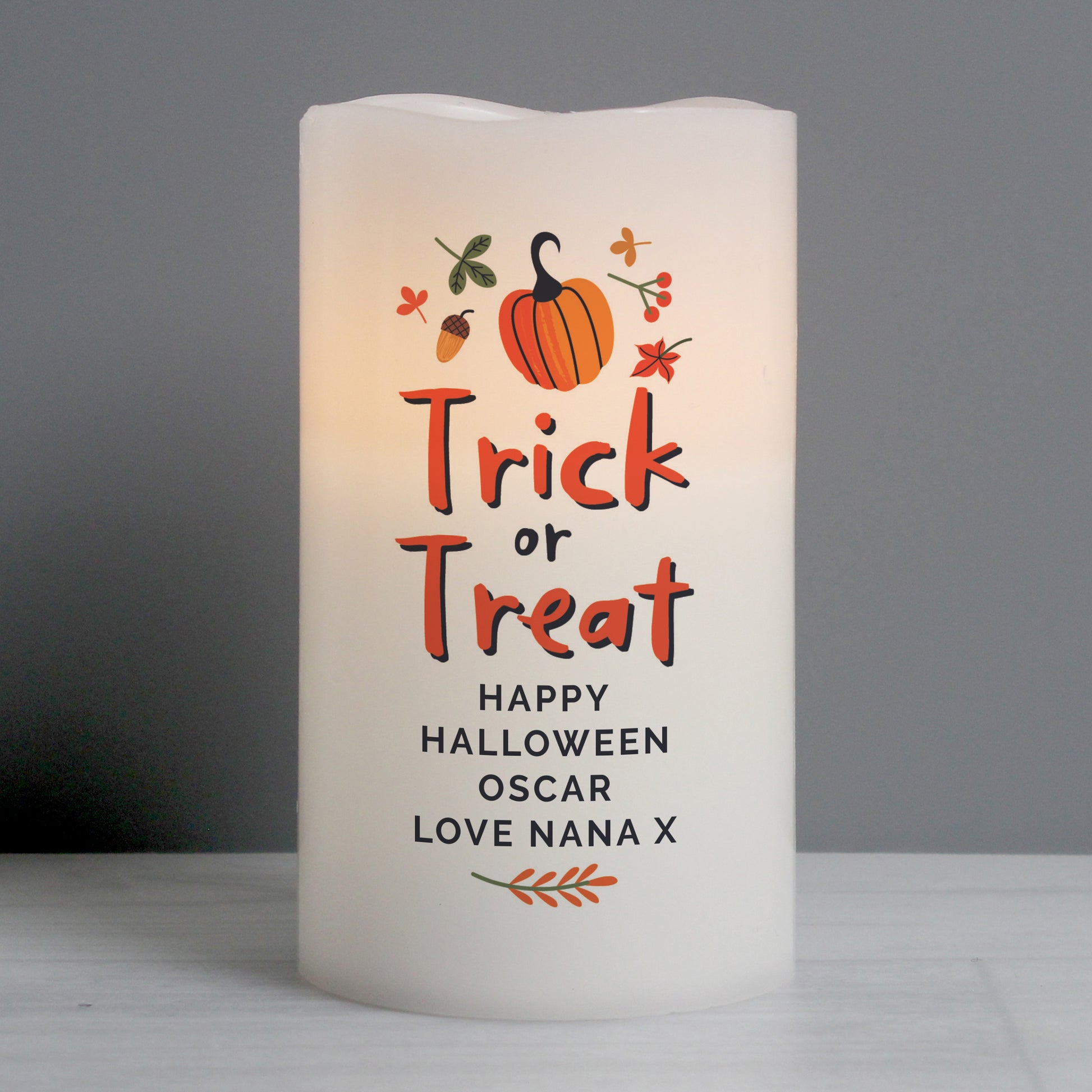 Personalised Trick or Treat LED Candle - image 6