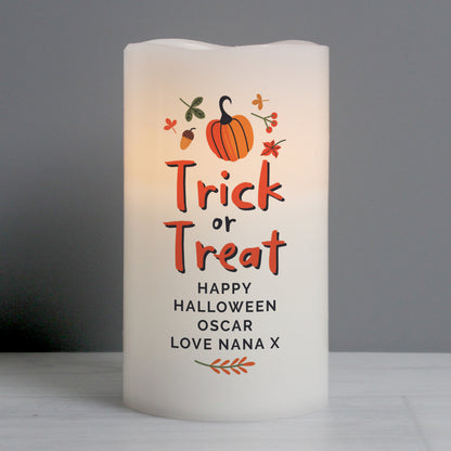 Personalised Trick or Treat LED Candle - image 6