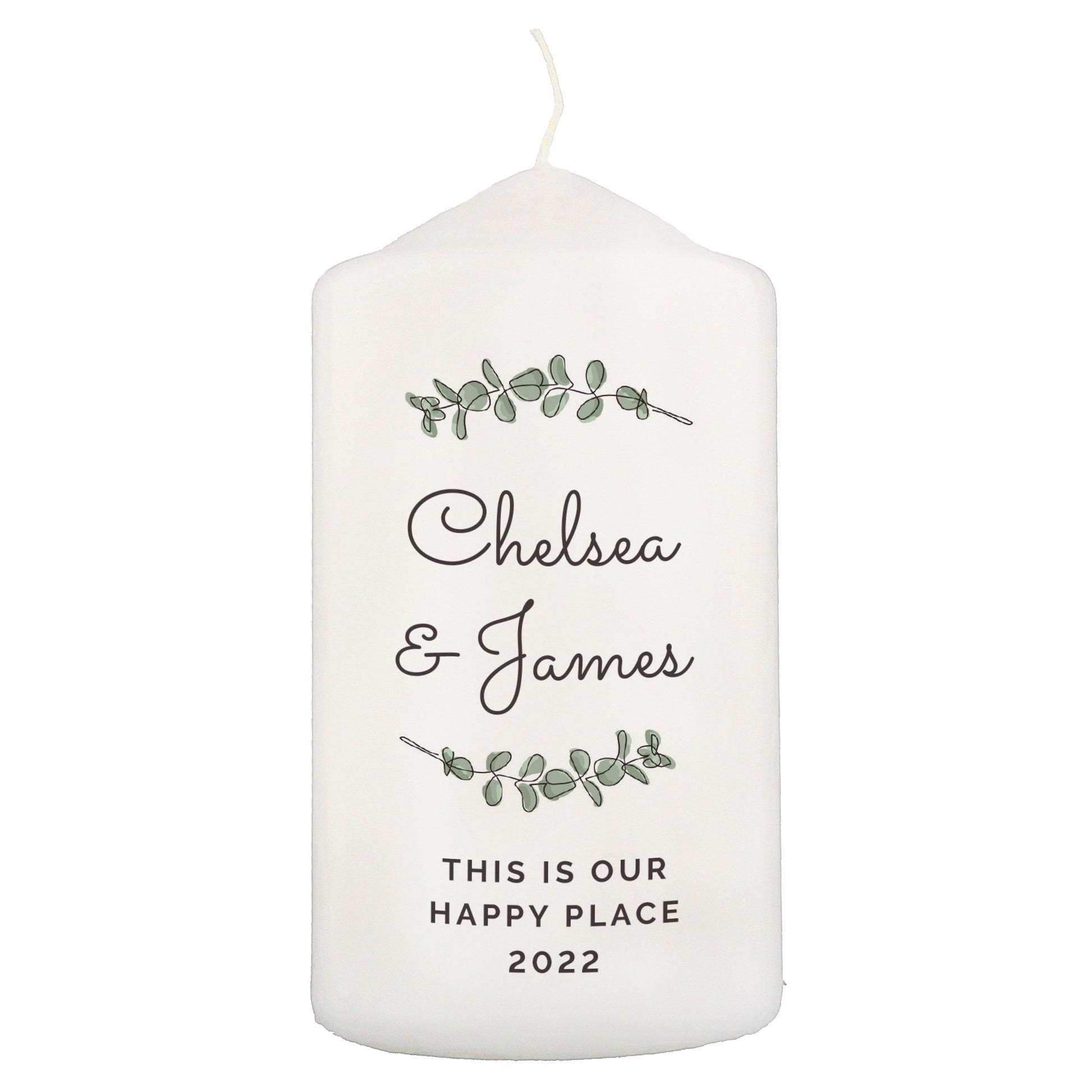 Personalised Botanical Pillar Candle - image 3