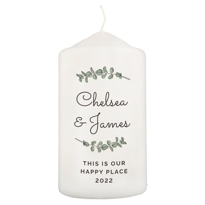 Personalised Botanical Pillar Candle - image 3