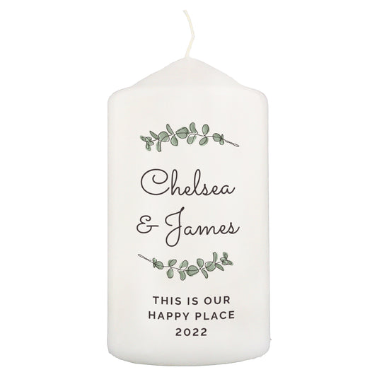 Personalised Botanical Pillar Candle - image 3