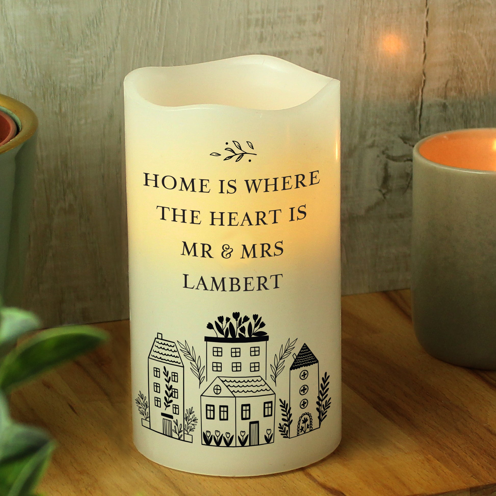 Personalised HOME LED Candle - image 4