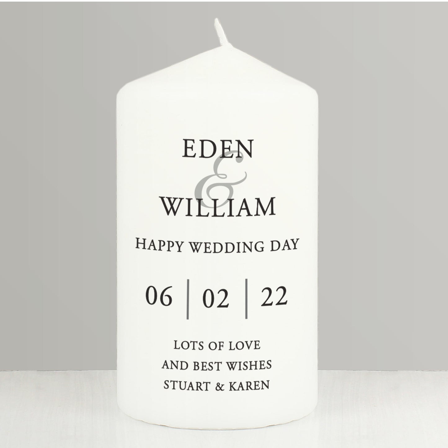 Personalised Couples Pillar Candle - image 2