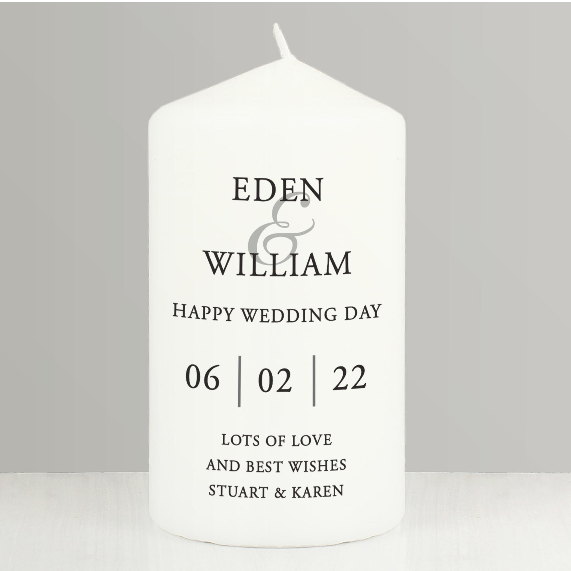 Personalised Couples Pillar Candle - image 2
