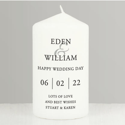 Personalised Couples Pillar Candle - image 2