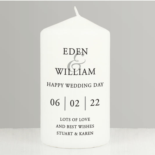 Personalised Couples Pillar Candle - image 2