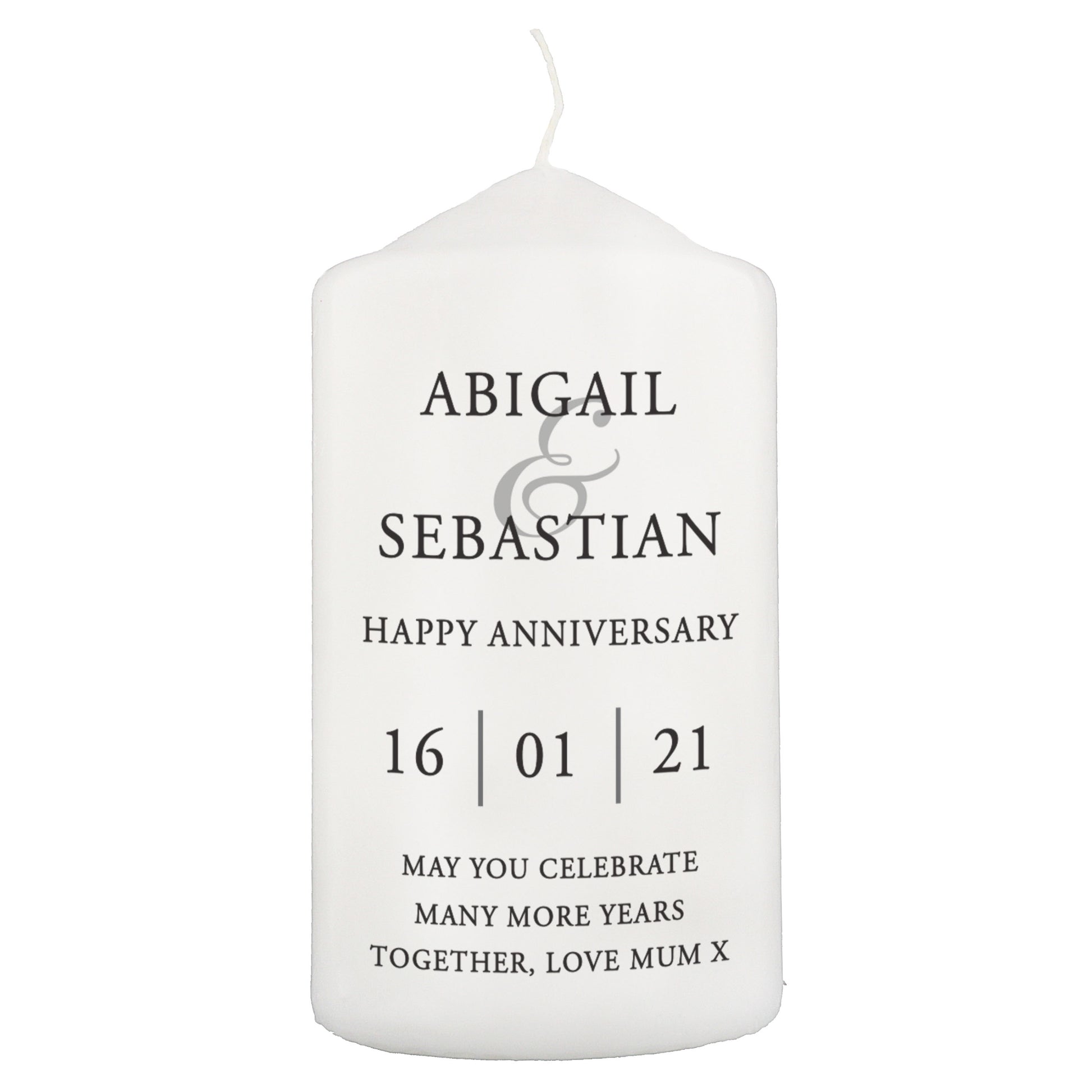 Personalised Couples Pillar Candle - image 5