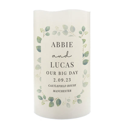 Personalised Botanical Free Text LED Candle - image 5